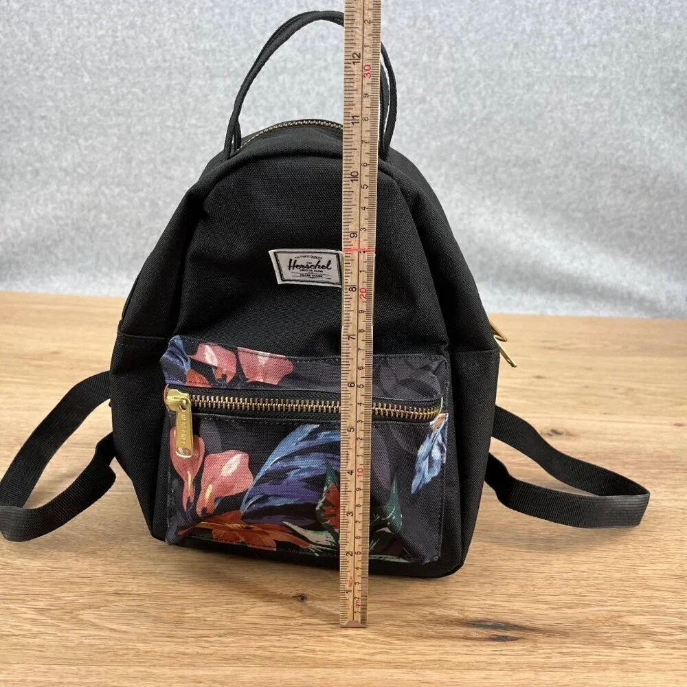 Herschel Supply Co Nova Mini Backpack OS Dark Summer Floral Black EUC